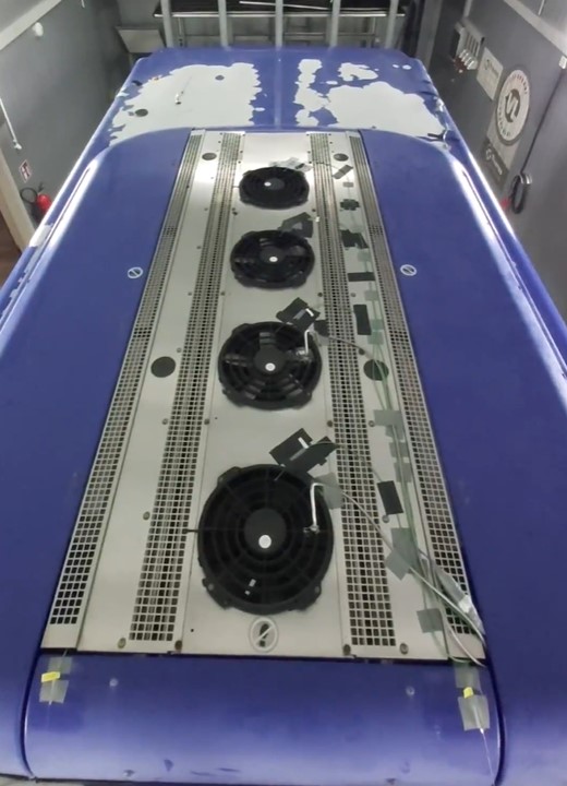 Bus roof before installation